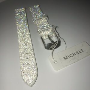 Michele Leather Shimmer Watchband. NWT $100